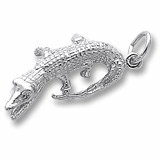 14k White Gold Alligator Charm by Rembrandt Charms