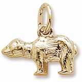 Rembrandt Bear Charm, Gold Plate