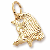 14K Gold Eagle Accent Charm by Rembrandt Charms