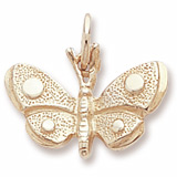 14K Gold Spotted Wings Butterfly Charm by Rembrandt Charms