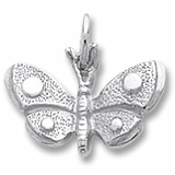 14K White Gold Spotted Wings Butterfly Charm by Rembrandt Charms