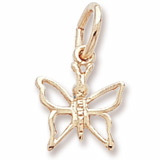 10K Gold Butterfly Accent Charm by Rembrandt Charms