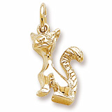 Gold Plate Cat Charm by Rembrandt Charms
