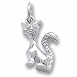 14K White Gold Cat Charm by Rembrandt Charms