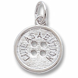 Rembrandt Cute as a Button Charm, 14k White Gold