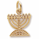 Rembrandt Menorah Charm, 14K Yellow Gold