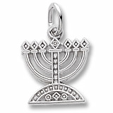Rembrandt Menorah Charm, Sterling Silver