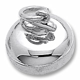 Rembrandt Curling Stone Charm, 14K White Gold