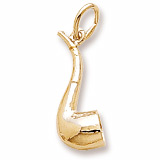 Rembrandt Pipe Charm, 14K Yellow Gold