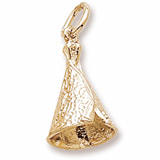 Rembrandt Tepee Charm, 10K Yellow Gold