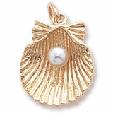 Rembrandt Clamshell Charm, 10K Yellow Gold