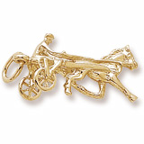 Rembrandt Horse Trotter Charm, Gold Plate