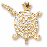 Rembrandt Turtle Charm, 10K Yellow Gold