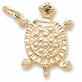 Rembrandt Turtle Charm, 14K Yellow Gold