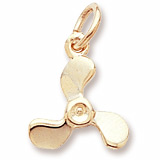 Rembrandt Propeller Charm, 10K Yellow Gold