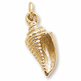 Rembrandt Shell Charm, 10K Yellow Gold