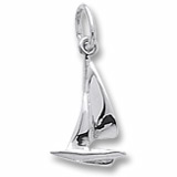 Rembrandt Sailboat Accent Charm, Sterling Silver