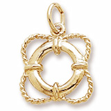 10K Gold Life Preserver Charm by Rembrandt Charms