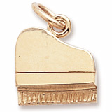 Gold Plate Petite Piano Charm by Rembrandt Charms