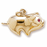 14K Gold Piggy Bank Charm by Rembrandt Charms