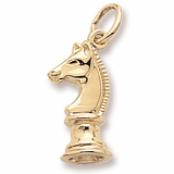 Gold Plate Knight Chess Piece Charm by Rembrandt Charms