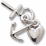 14K White Gold Faith, Hope and Charity Accent by Rembrandt Charms