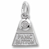 14K White Gold Panic Button Charm by Rembrandt Charms
