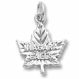 14K White Gold Niagara Falls Maple Leaf Charm by Rembrandt Charms