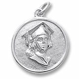 14k White Gold Graduation Charm by Rembrandt Charms