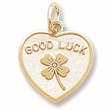 Gold Plate Good Luck Heart Charm by Rembrandt Charms