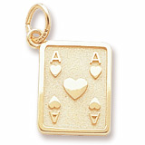 10K Gold Ace of Hearts Charm by Rembrandt Charms