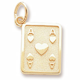 14K Gold Ace of Hearts Charm by Rembrandt Charms