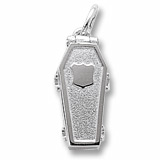14K White Gold Casket Charm by Rembrandt Charms