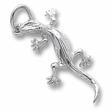 14K White Gold Lizard Charm by Rembrandt Charms