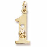 Gold Plate Hole in One Charm by Rembrandt Charms