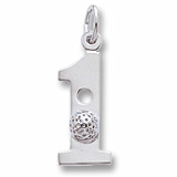 14K White Gold Hole in One Charm by Rembrandt Charms