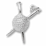 14K White Gold Knitting Charm by Rembrandt Charms