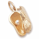 Gold Plate Opening Oyster Charm by Rembrandt Charms