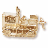 Gold Plate Bulldozer Charm by Rembrandt Charms