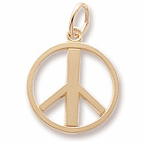 10K Gold Peace Symbol Charm by Rembrandt Charms