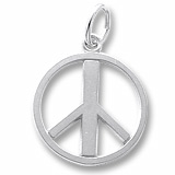 Sterling Silver Peace Symbol Charm by Rembrandt Charms