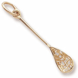 Gold Plate Traditional Lacrosse Stick Charm by Rembrandt Charms