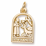 Gold Plate Saint Francis Charm by Rembrandt Charms