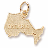 14K Gold Ontario Map Charm by Rembrandt Charms