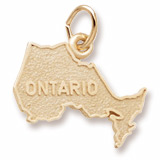 Gold Plate Ontario Map Charm by Rembrandt Charms