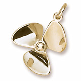 Gold Plate Small Propeller Charm by Rembrandt Charms