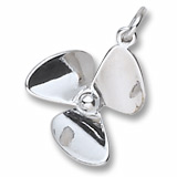 14K White Gold Small Propeller Charm by Rembrandt Charms