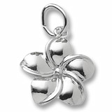 Sterling Silver Plumeria Flower Charm by Rembrandt Charms