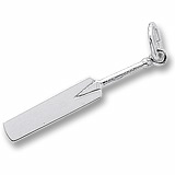 14k White Gold Cricket Bat Charm by Rembrandt Charms
