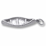 14K White Gold Canoe Charm by Rembrandt Charms